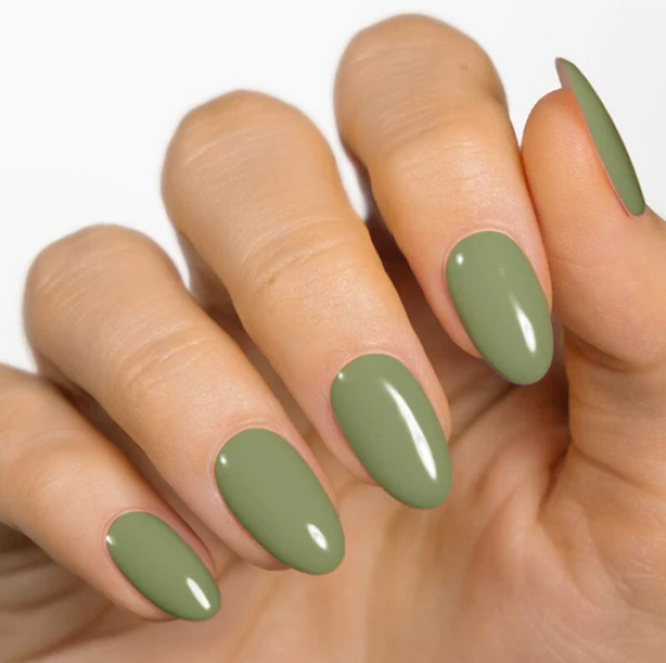 Gel Nail Strips Olive Green